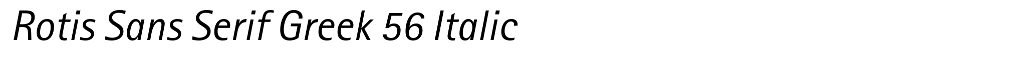 Rotis Sans Serif Greek 56 Italic image